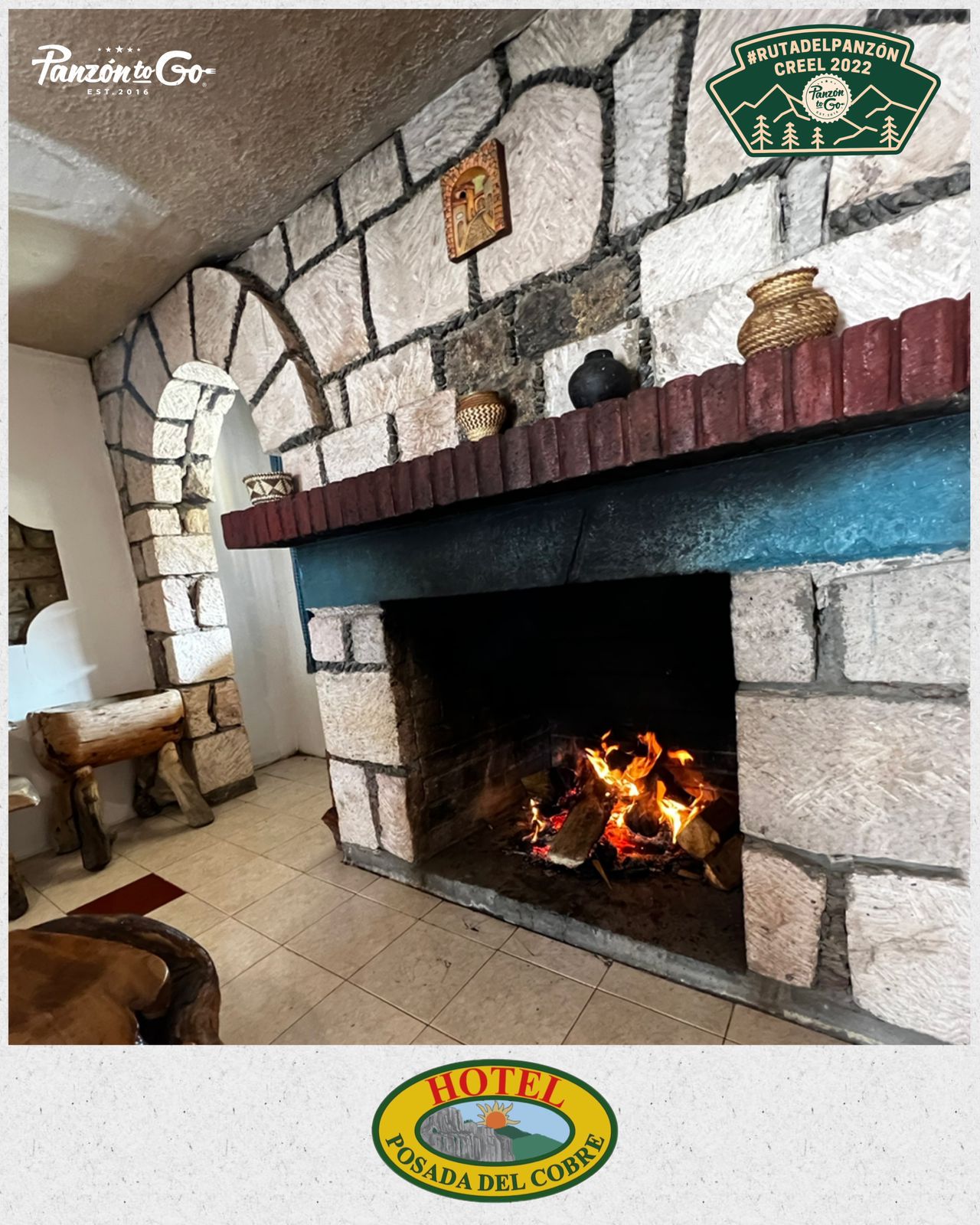 Comedor con chimenea